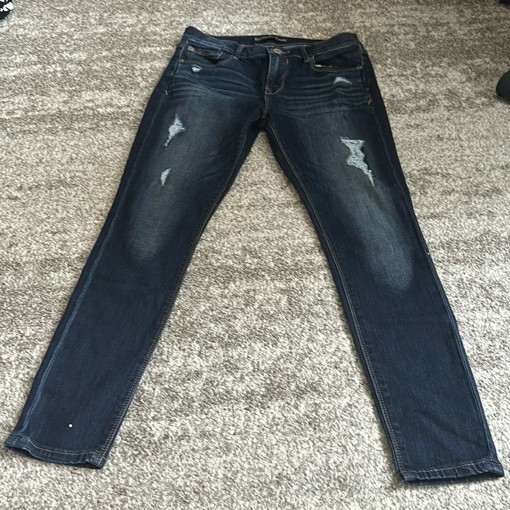 Express midrise leggings distressed jeans size 6 short